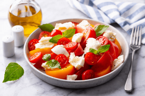 cottage cheese with cherry tomatoes