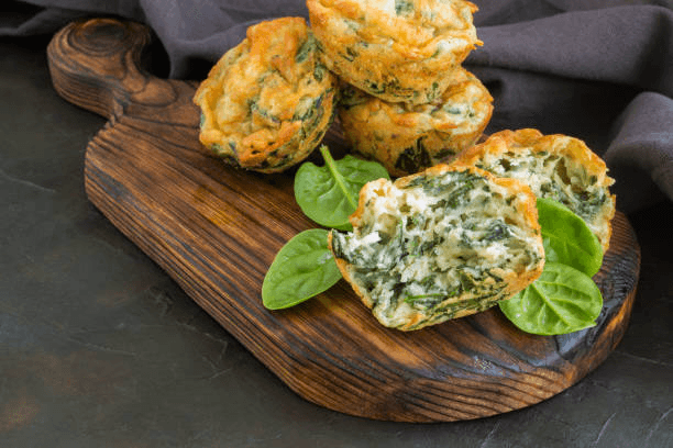 egg muffins with spinach and cheese