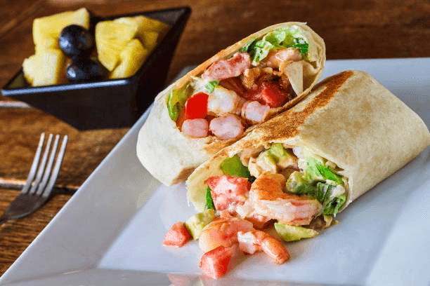 shrimp and avocado lettuce wraps