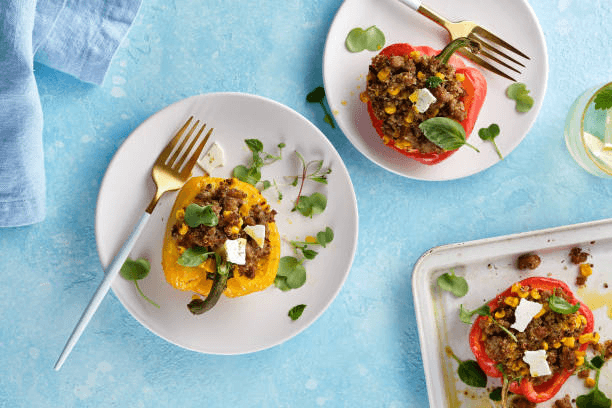 stuffed bell peppers with quinoa and beef